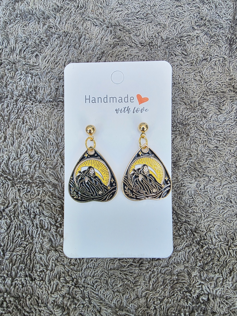Halloween Earrings: Tarot and Ouija - The Grim Reaper